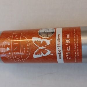 4/$30 New "Amber Hollow" Scentsy Room Spray - 1 Bottle